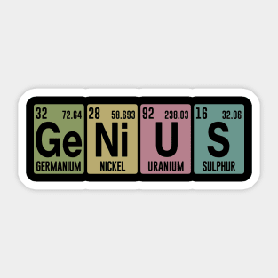 Genius - Periodic Table. Sticker